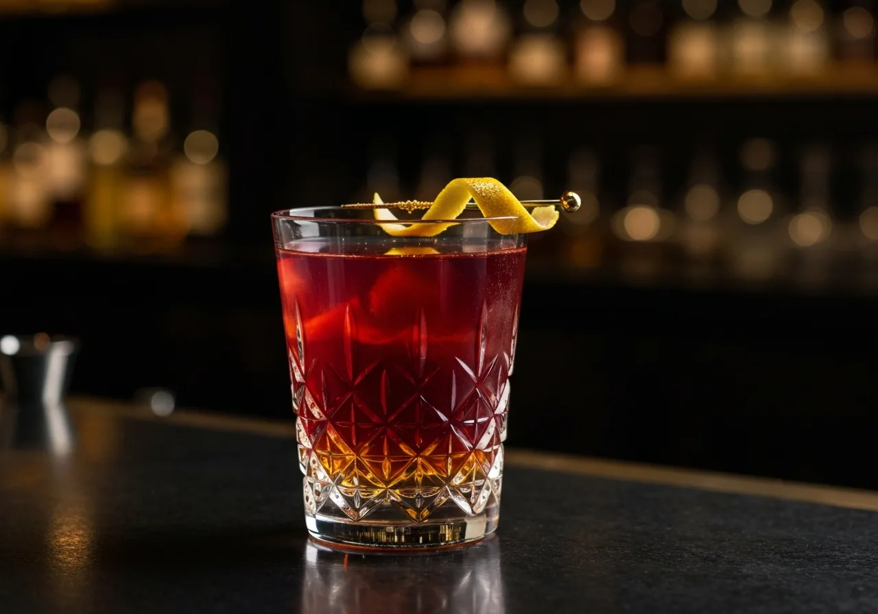 BAR AOTETSUの手仕事による本格カクテル。クリスタルグラスに注がれた深みある一杯